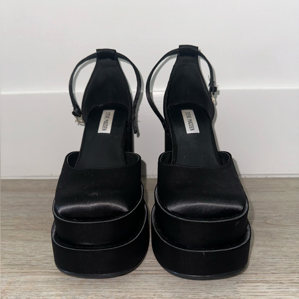 Black platform heels